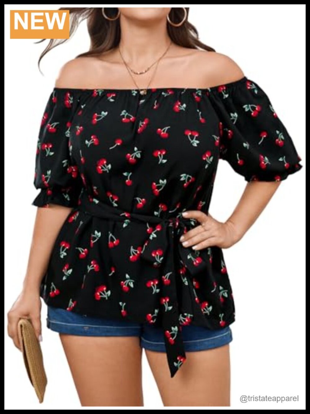 Plus Size Off Shoulder Floral Peplum Blouse Ruffled Short Sleeve Tie Front Top
